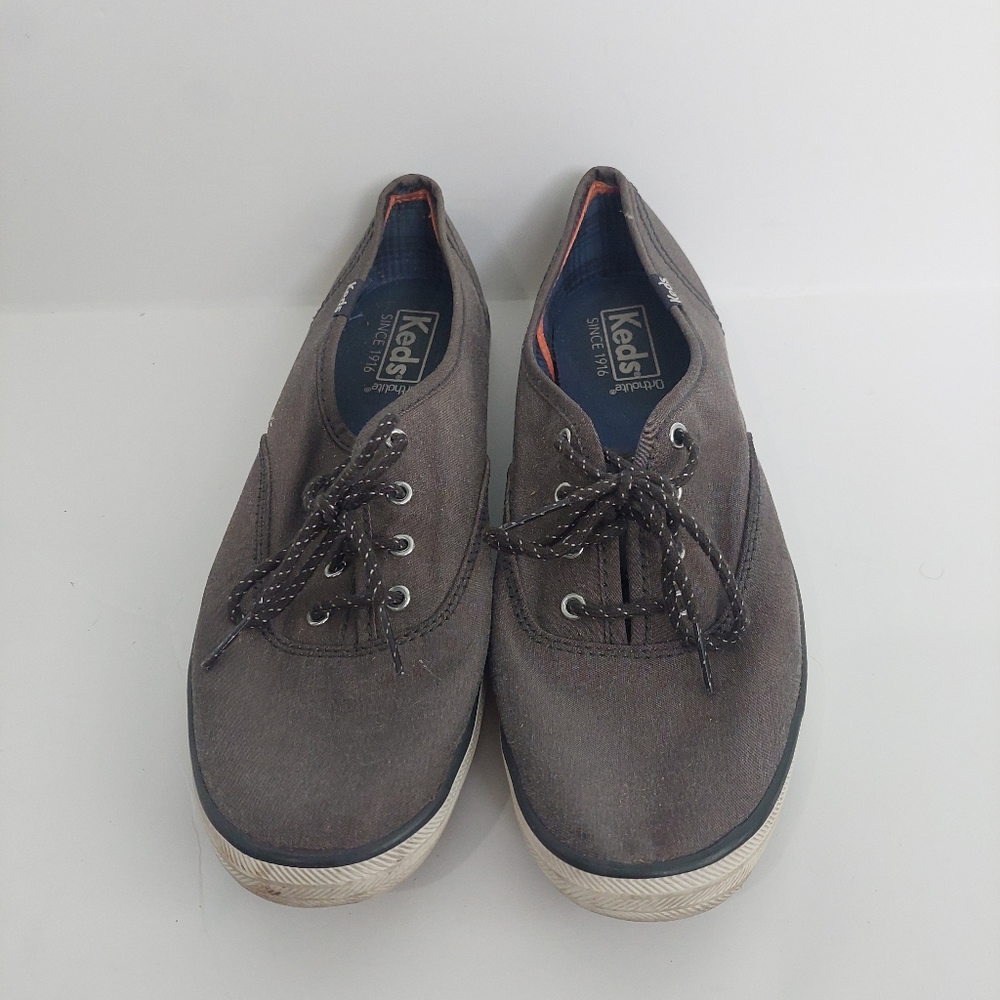 Keds sneakers shoes size 8 gray Ortholite lace-up